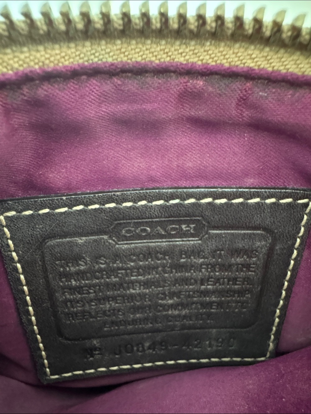 Coach Brown Signature Canvas Crossbody with Gold Hardware - Picture 3 of 8